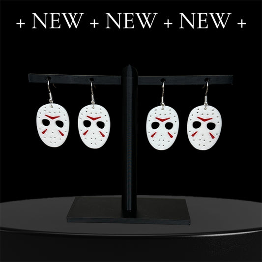 Jason mask earrings, Halloween,3d printed