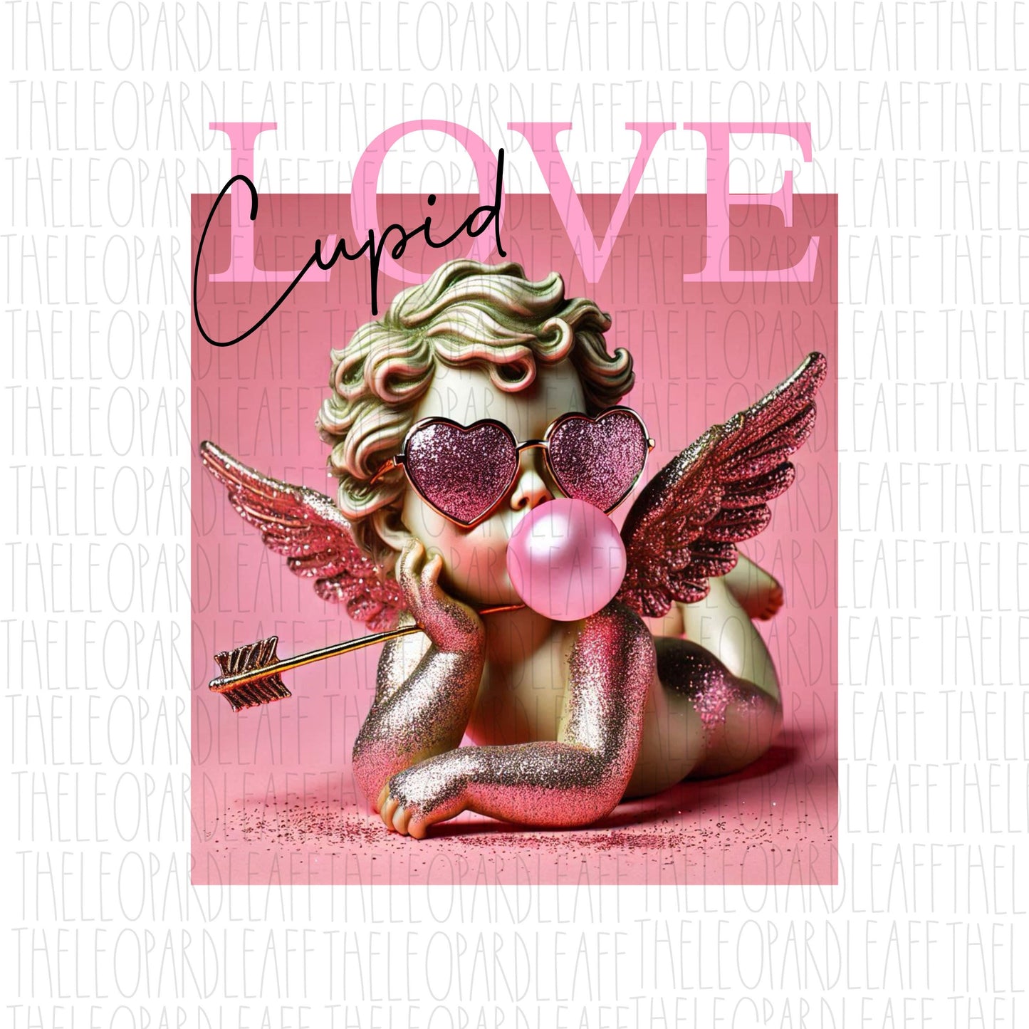 Cupid, bubblegum, Valentine's Day, DIGITAL DESIGN **PNG file for Sublimation**