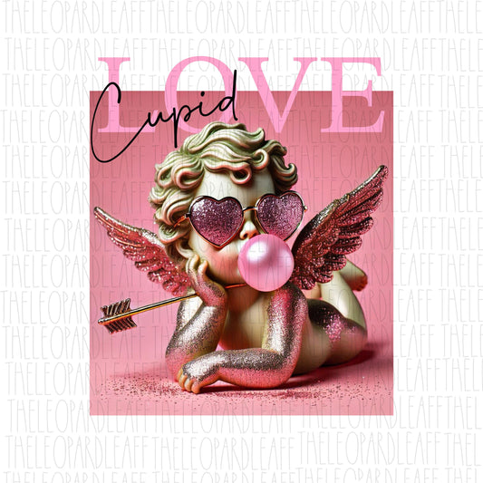 Cupid, bubblegum, Valentine's Day, DIGITAL DESIGN **PNG file for Sublimation**