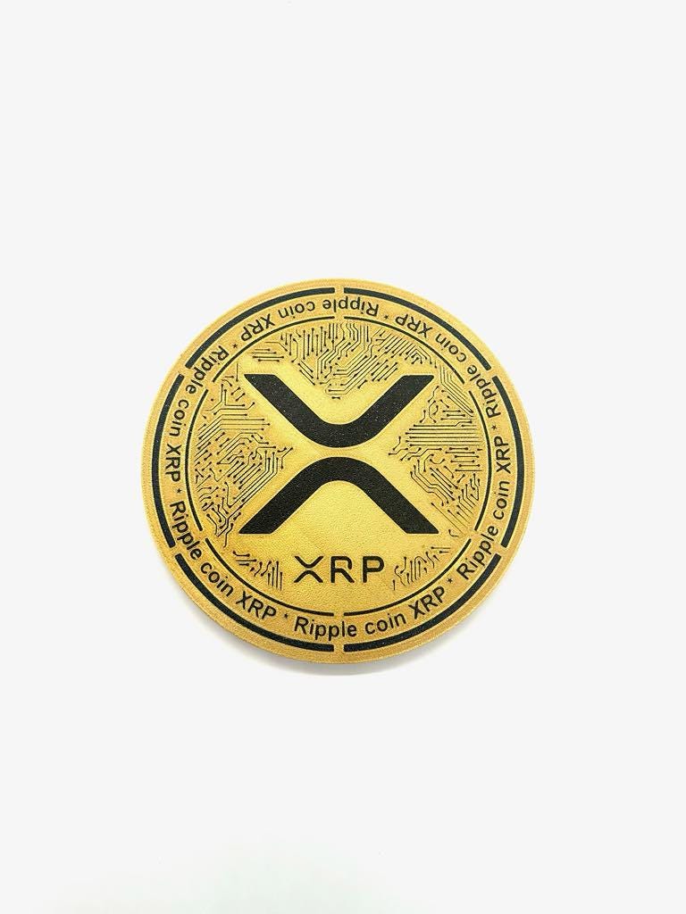 Xrp,gold coin, to the moon,crypto,3d printed coin
