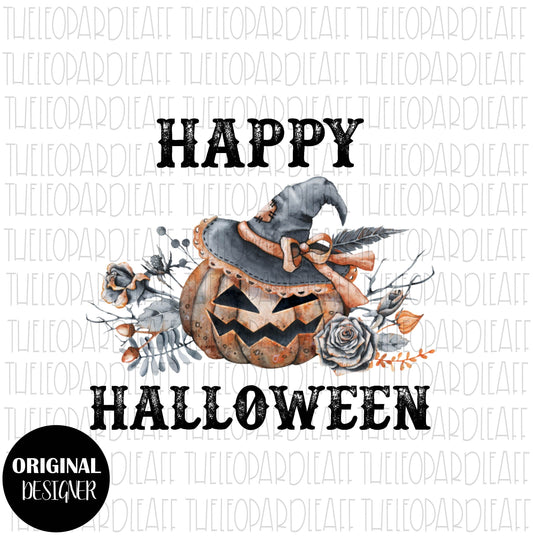 Happy Halloween, pumpkin, Halloween, DIGITAL DESIGN **PNG file for Sublimation**