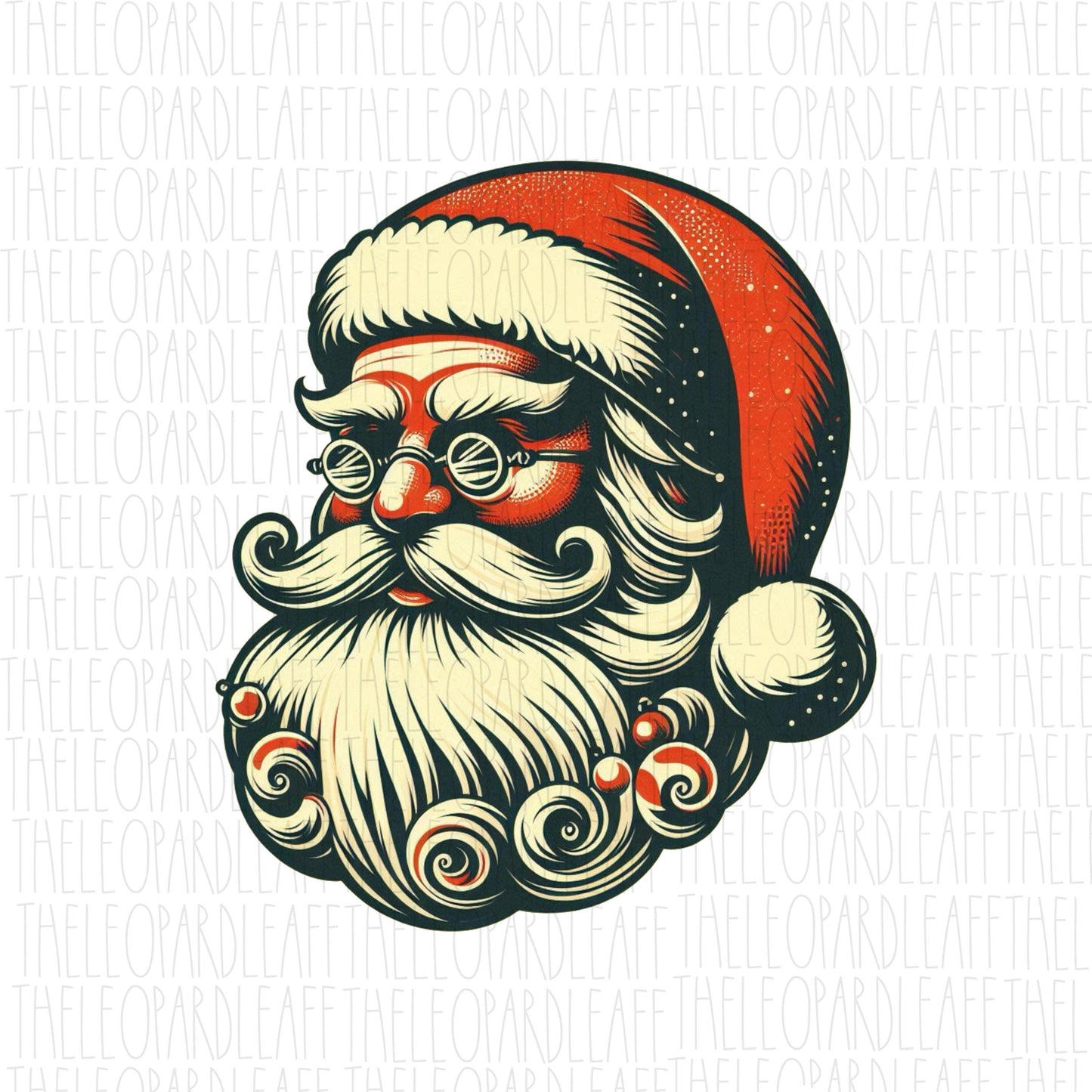 Retro Santa Claus, christmas, Santa,DIGITAL DESIGN **PNG file for Sublimation**