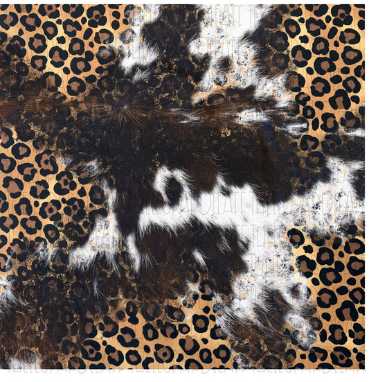 Leopard cow print digital paper DIGITAL DESIGN **PNG file for Sublimation**