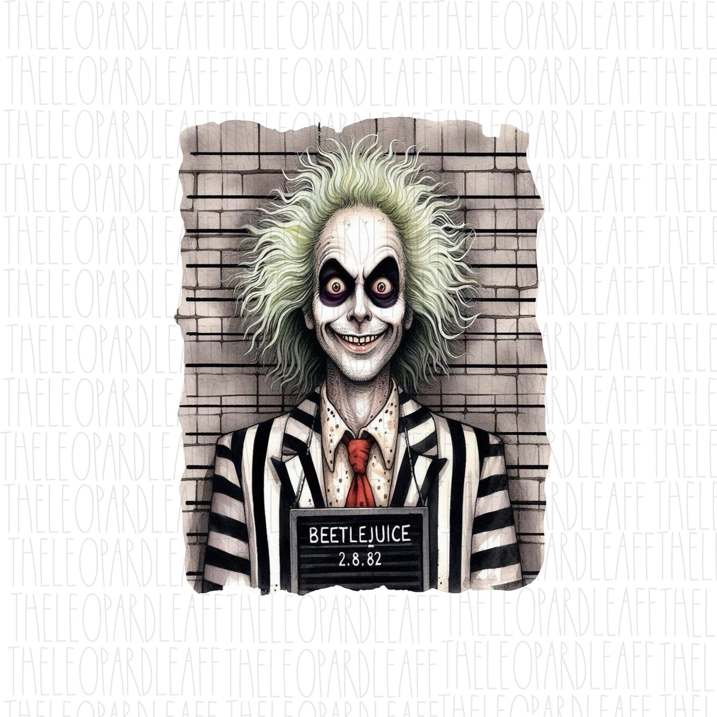 Beetlejuice mugshot, Halloween, DIGITAL DESIGN **PNG file for Sublimation**