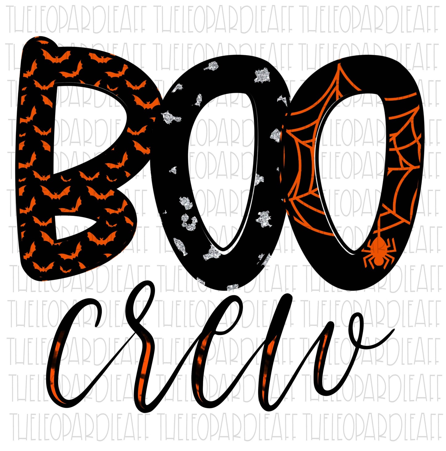 Boo Crew, Halloween, DIGITAL DESIGN **PNG file for Sublimation**