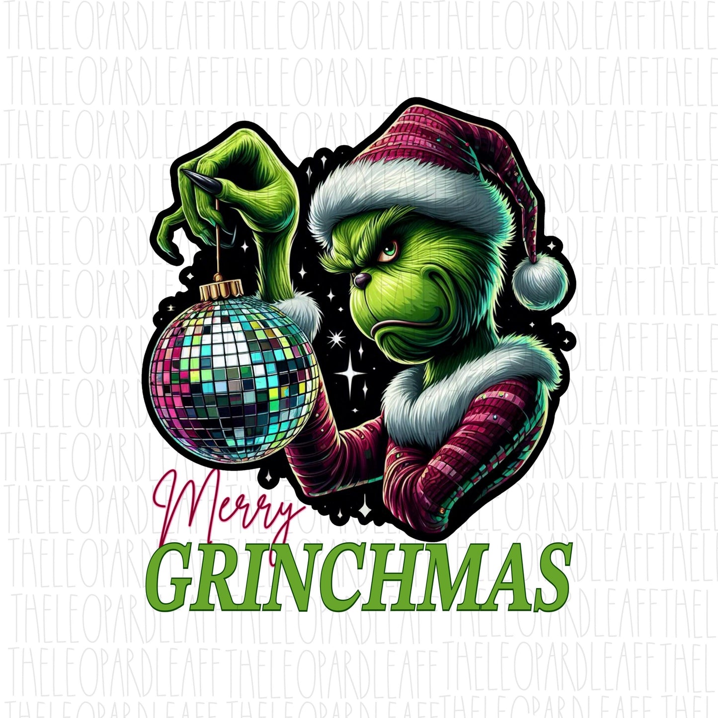 Merry Grinchmas,retro, Christmas, DIGITAL DESIGN **PNG file for Sublimation**