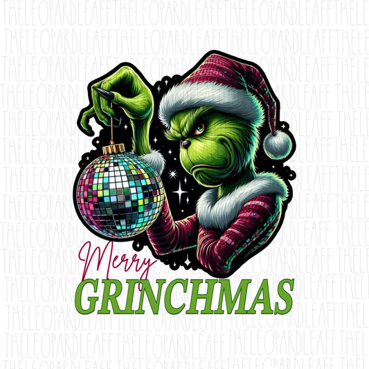 Merry Grinchmas,retro, Christmas, DIGITAL DESIGN **PNG file for Sublimation**