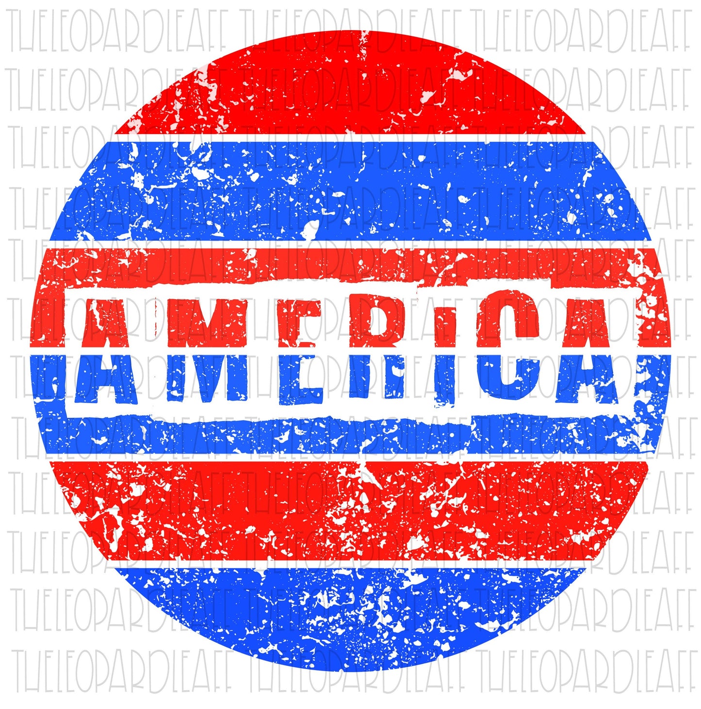 America 4th of July grunge circle DIGITAL DESIGN **PNG file for Sublimation**