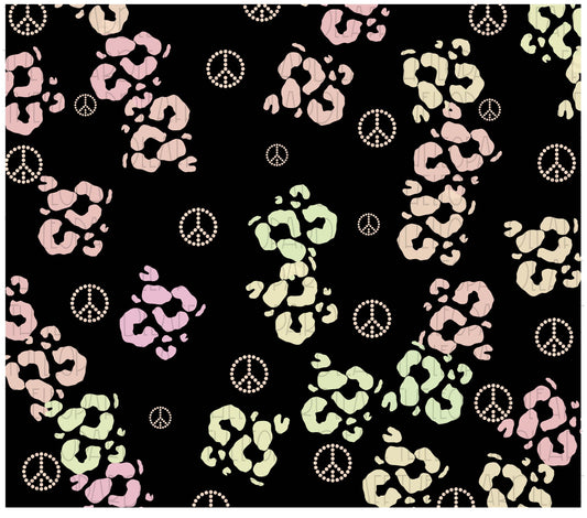 Leopard print Peace sign Digital Paper, DIGITAL DESIGN **PNG file for Sublimation**