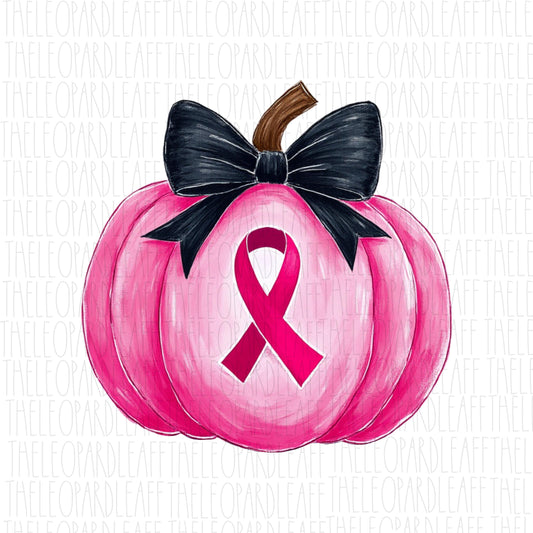 Breast Cancer Awareness pumpkin, coquette, DIGITAL DESIGN **PNG file for Sublimation**