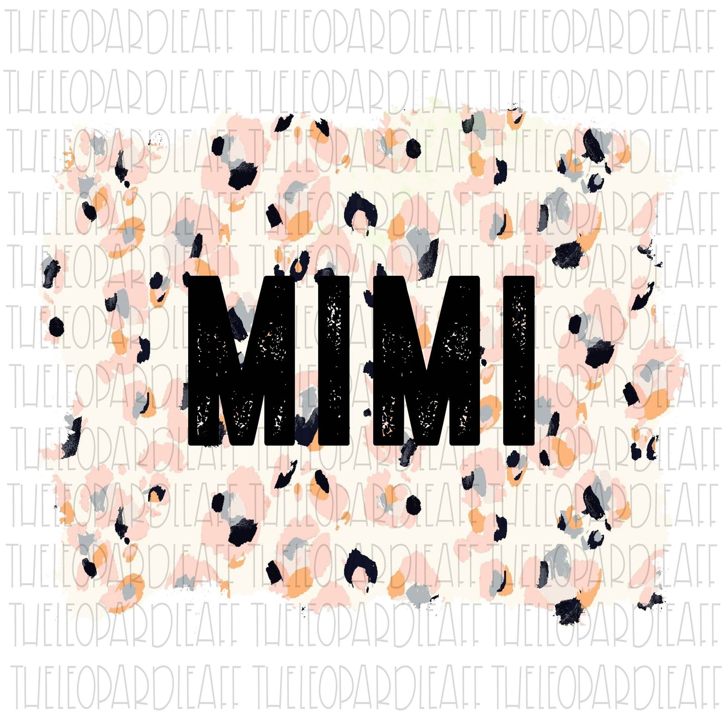 Grammy leopard print DIGITAL DESIGN **PNG file for Sublimation**