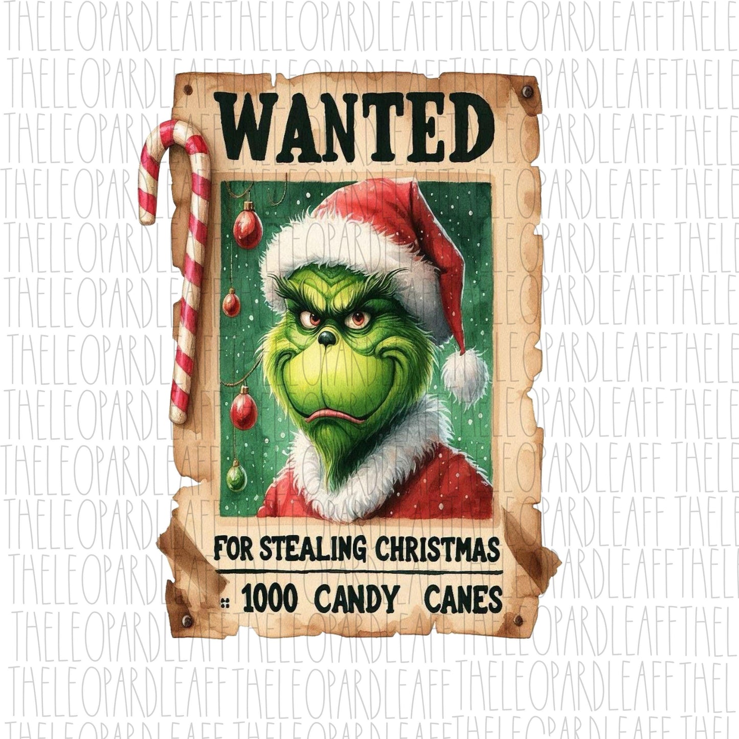 Wanted poster for stealing Christmas, Christmas, DIGITAL DESIGN **PNG file for Sublimation**