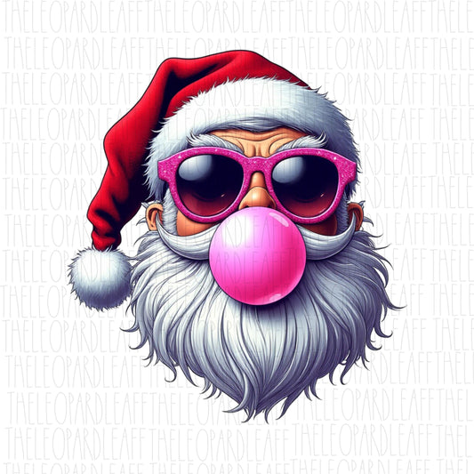 Santa Claus bubblegum, christmas, Santa,DIGITAL DESIGN **PNG file for Sublimation**