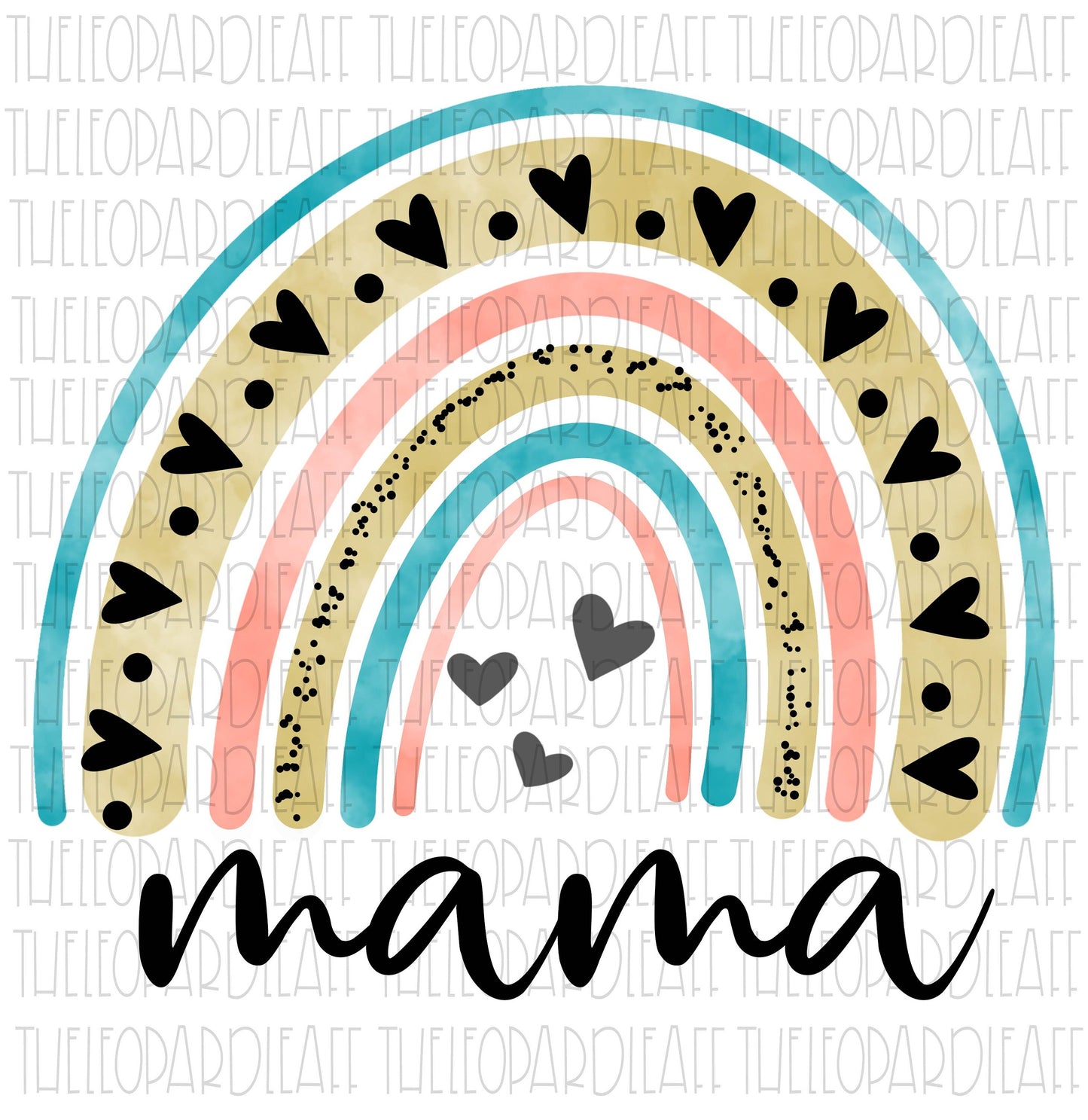 Mama rainbow DIGITAL DESIGN **PNG file for Sublimation**