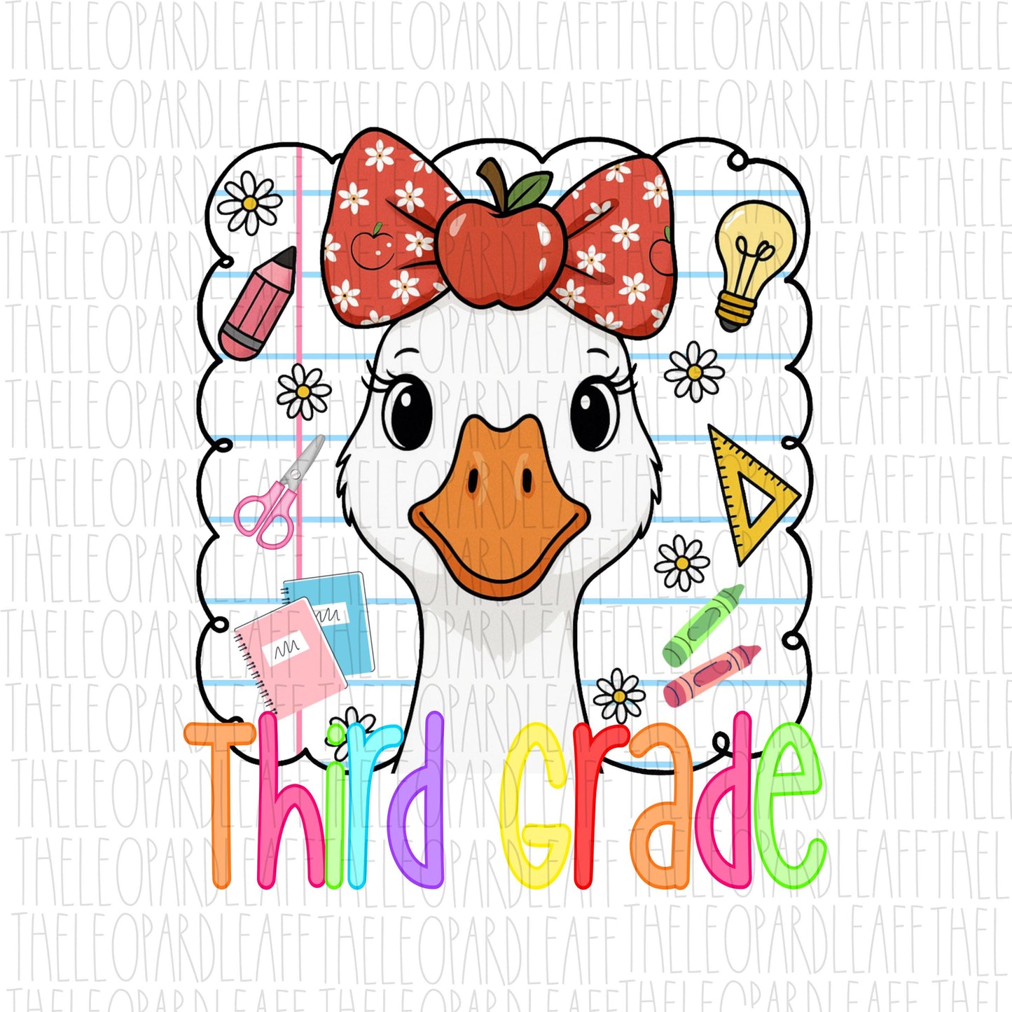 Back to school goose prek-4th grade bundle, DIGITAL DESIGN **PNG file**