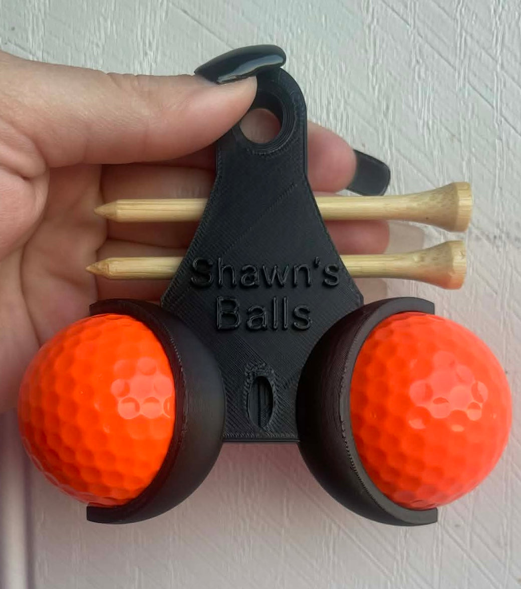 Personalized Funny Golf Ball & Tee Holder | Custom Name Gag Gift for Golfers