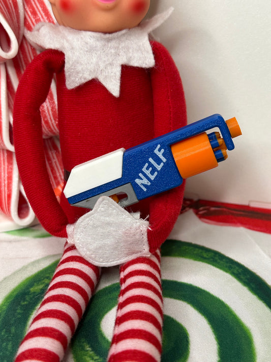 Mini “NELF” Nerf-Style Blaster – Funny Elf on the Shelf Prop