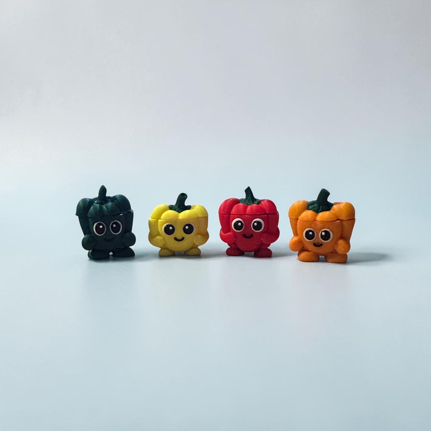 Mini Bell Pepper Flexi – 1.5” 3D Printed Fidget Toy (Single or Set)