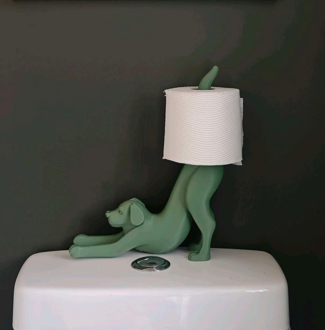 Stretching Dog toilet paper holder-Functional bathroom decor
