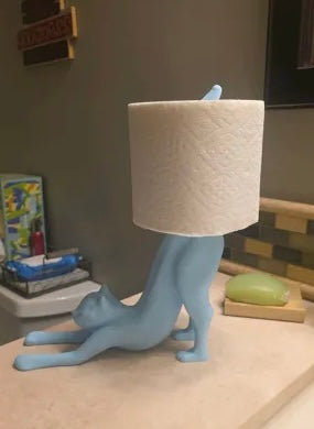 Stretching Cat Toilet Paper Holder – Functional Bathroom Decor