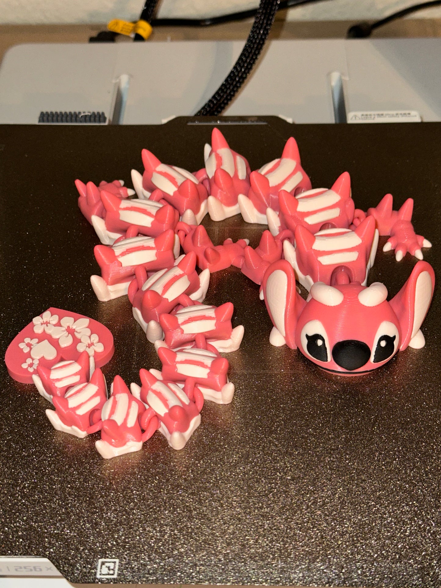 Stitch or Angel articulated Dragon, 3d printed