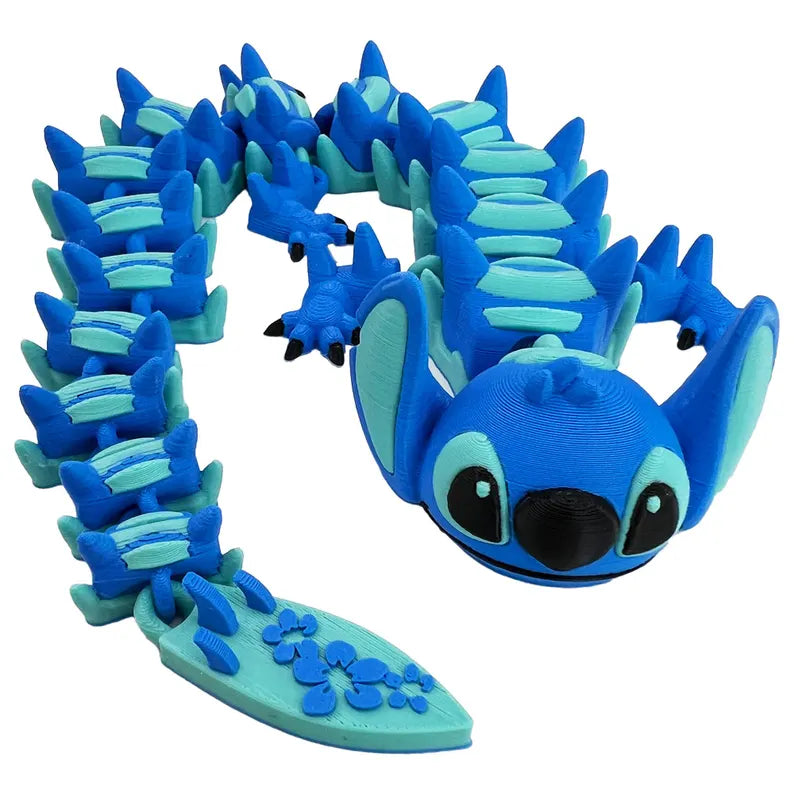 Stitch or Angel articulated Dragon, 3d printed