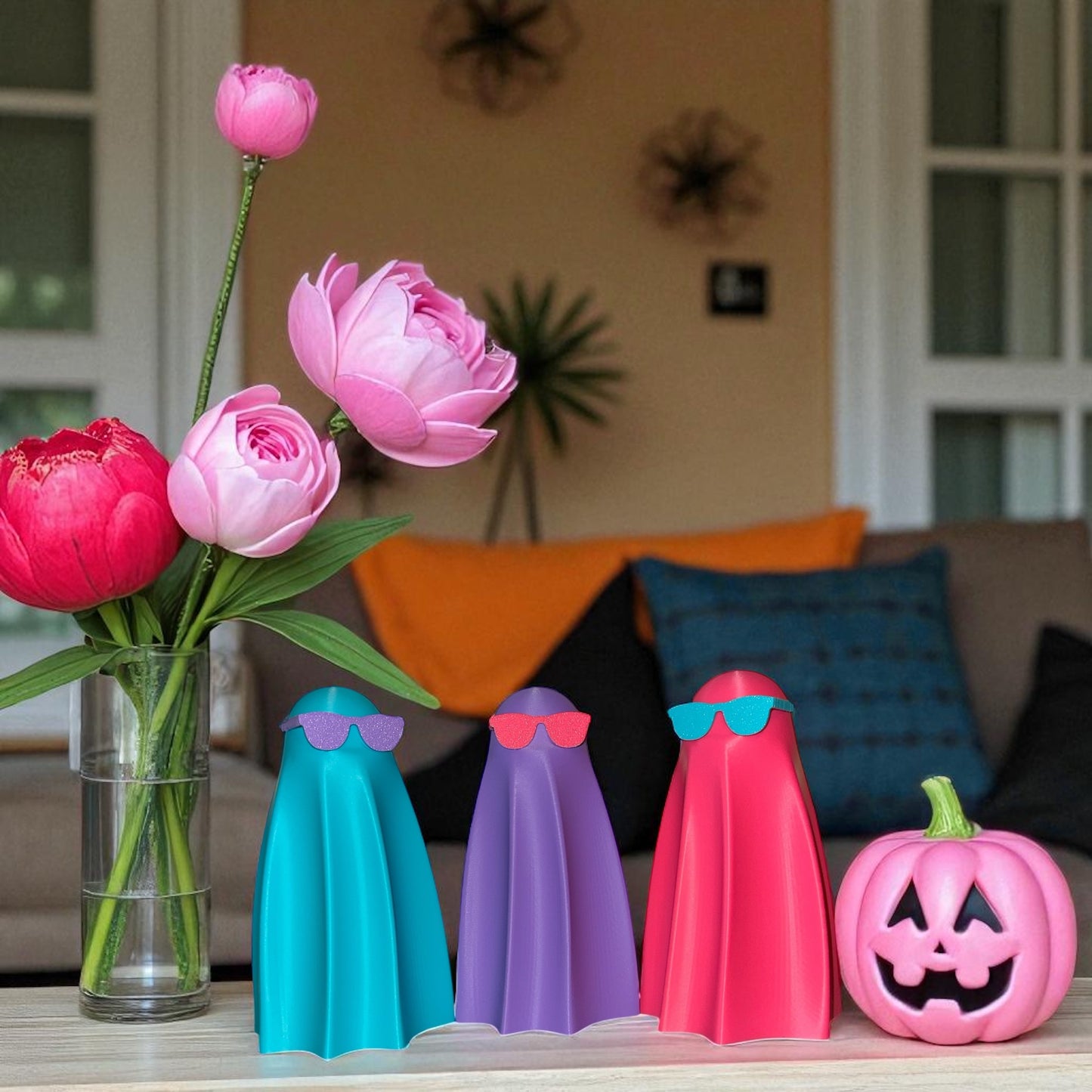 Pastel Sheet Ghost Set – 3D Printed Halloween Decor 👻✨