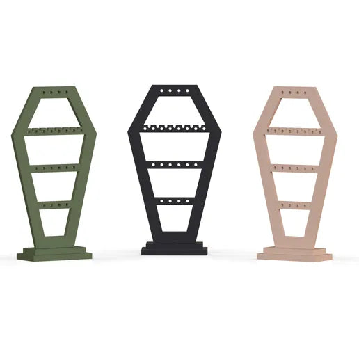Coffin Earring Display Holder – Gothic Jewelry Organizer Stand