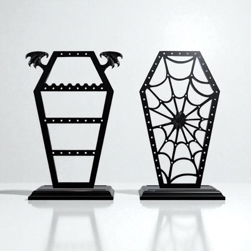 Coffin Earring Display Holder – Gothic Jewelry Organizer Stand