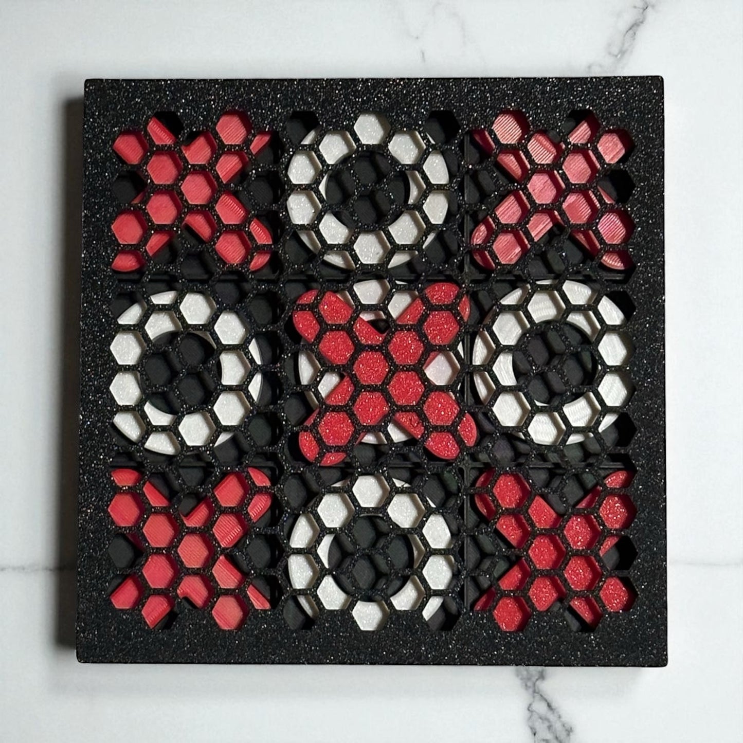Tic Tac Toe Game Set – Red X and White O with Storage Case