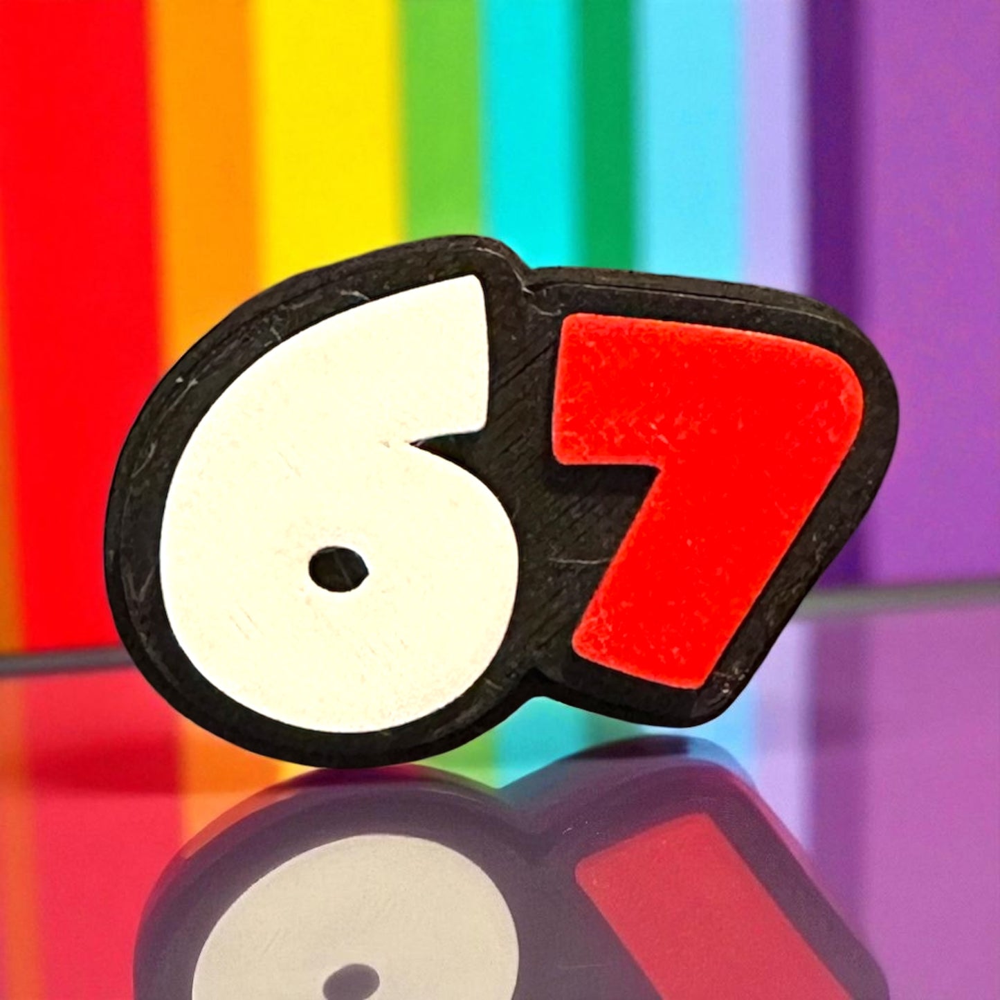 6 7 Clicker Fidget Keychain – Fun 3D Printed Toy