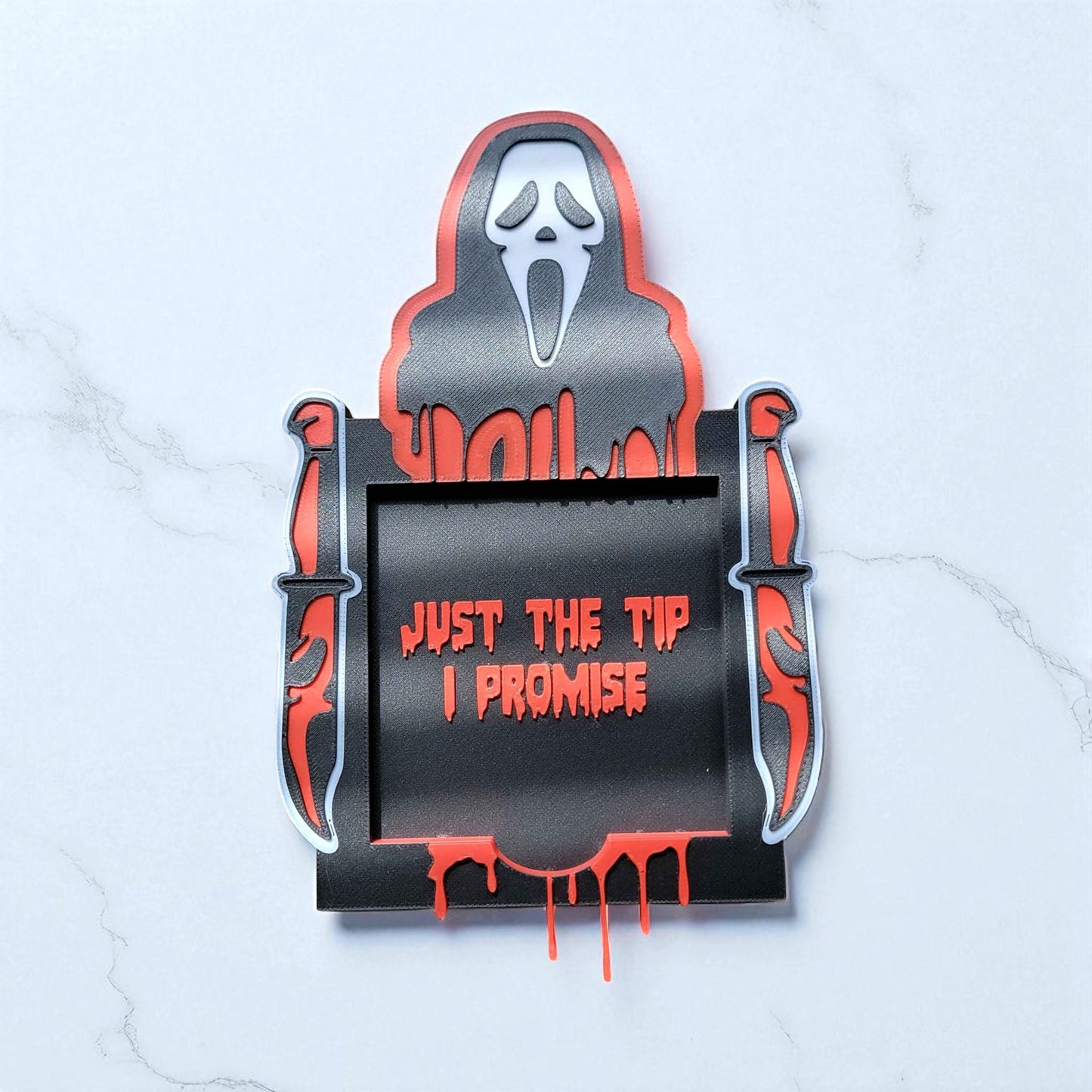 Ghostface Sticky Note Holder | Horror Desk Organizer