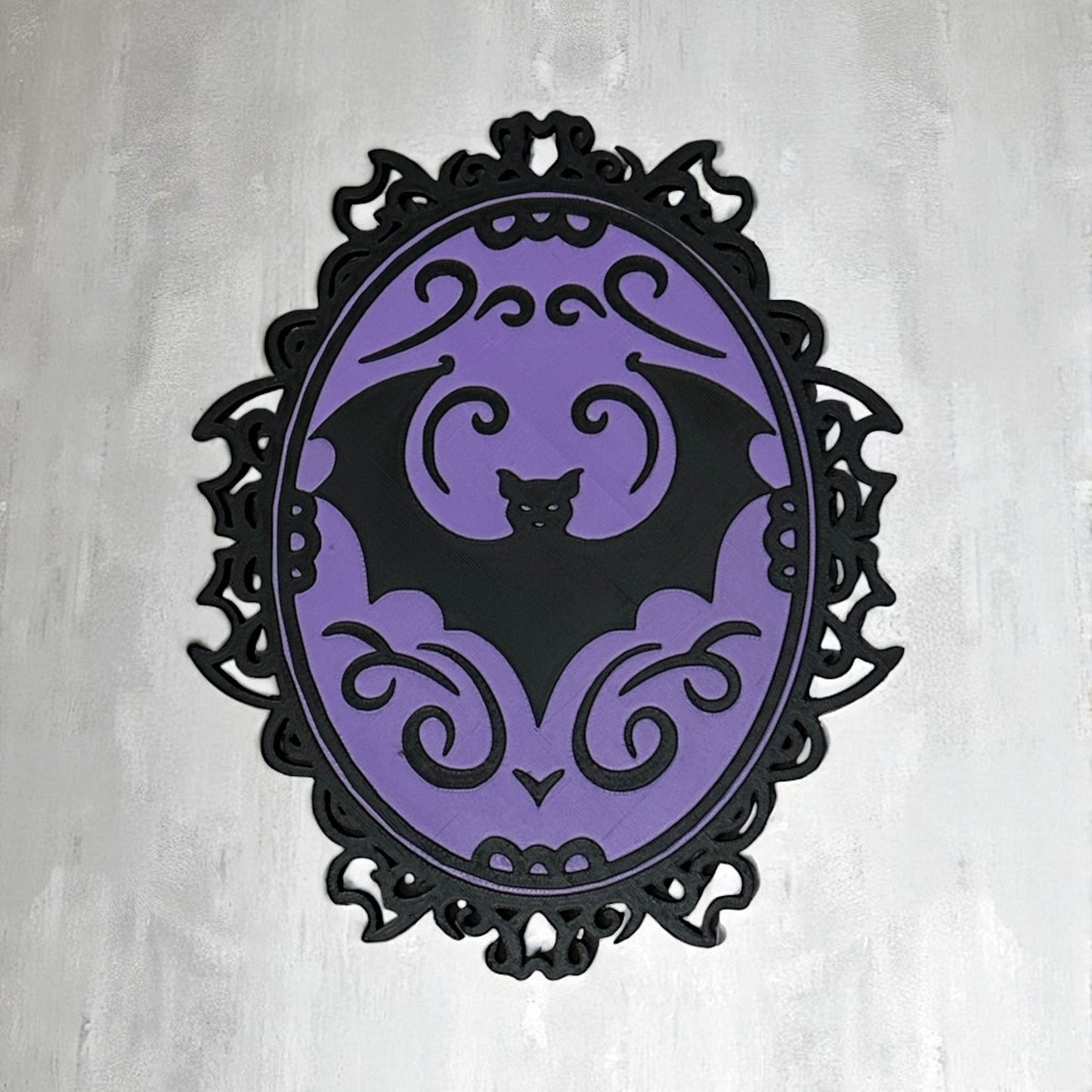 Gothic Bat Wall Decoration – 8.5” x 7” Halloween & Spooky Home Décor