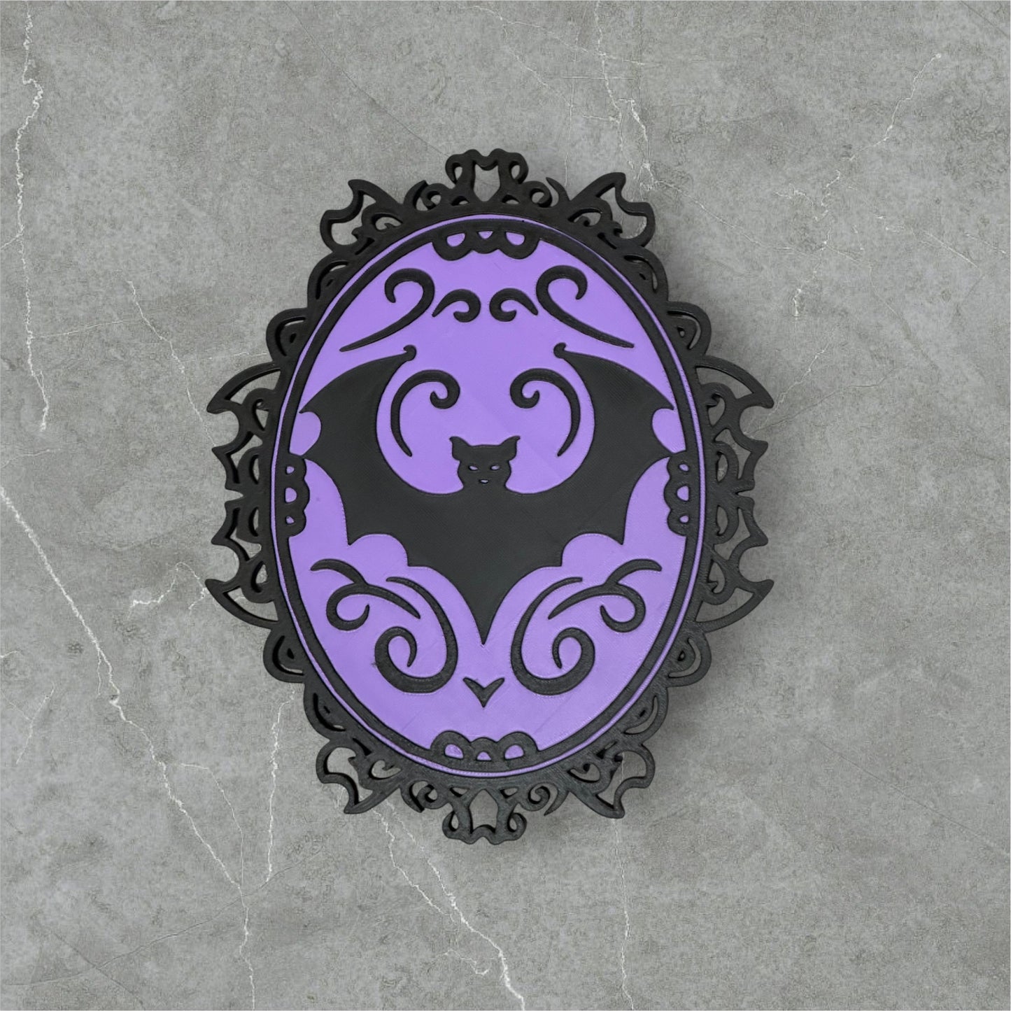 Gothic Bat Wall Decoration – 8.5” x 7” Halloween & Spooky Home Décor