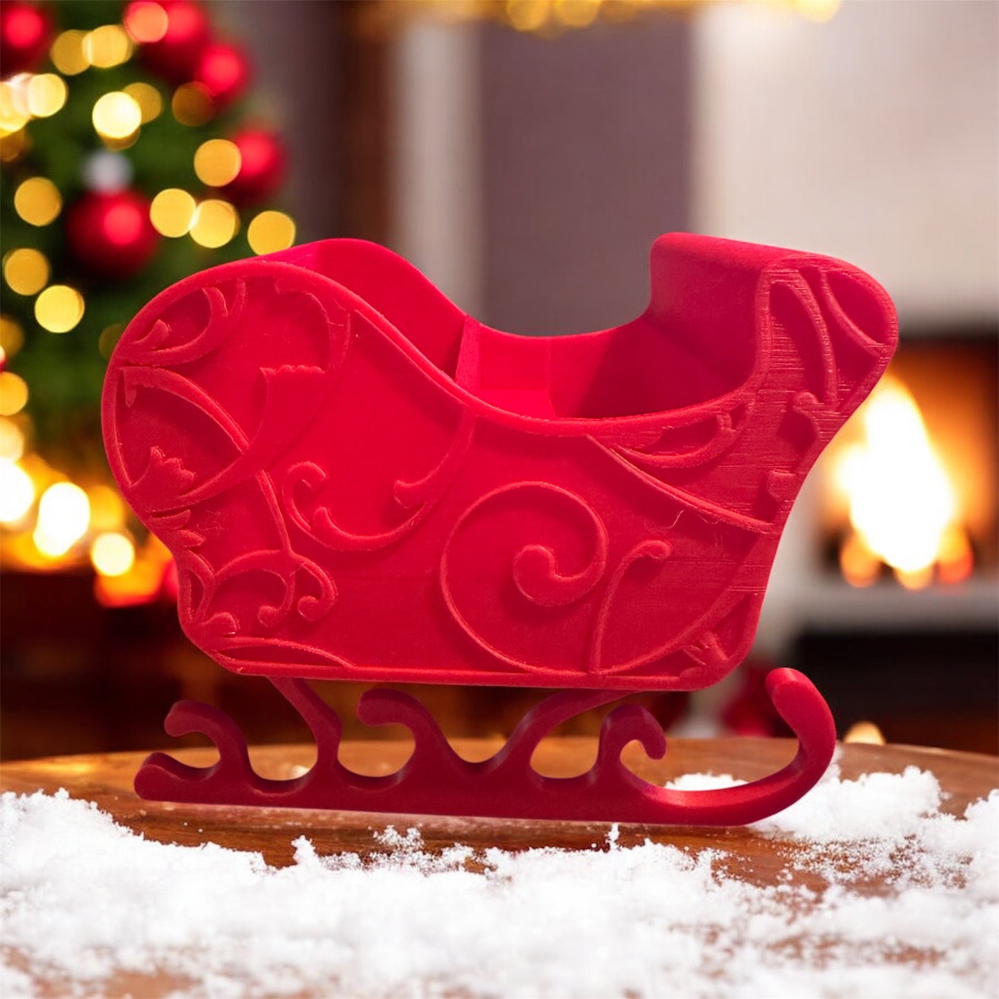 Christmas Sleigh – Mini Figurine Display or Holiday Décor-3D printed