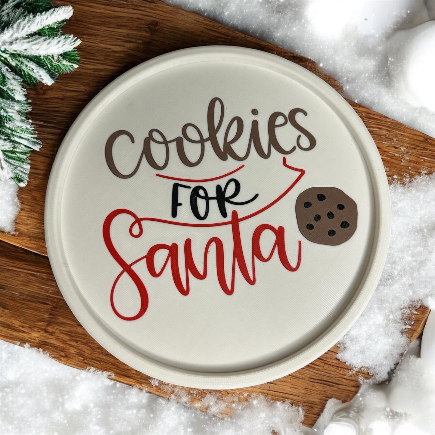 Cookies for Santa 3D Printed Plate – Christmas Eve Cookie Tray