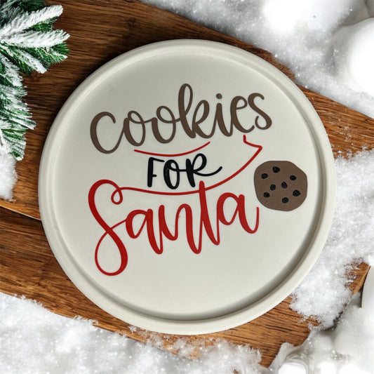 Cookies for Santa 3D Printed Plate – Christmas Eve Cookie Tray