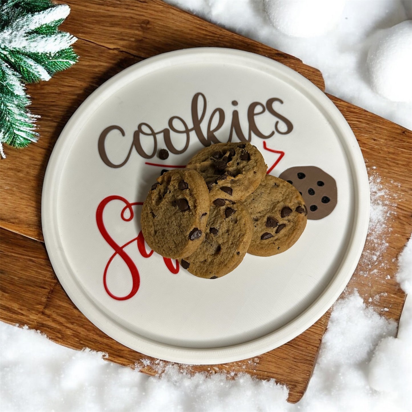 Cookies for Santa 3D Printed Plate – Christmas Eve Cookie Tray