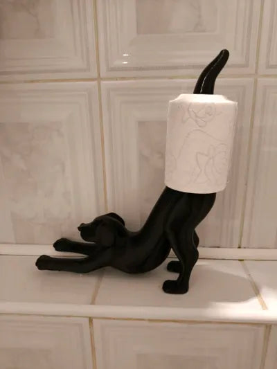 Stretching Dog toilet paper holder-Functional bathroom decor