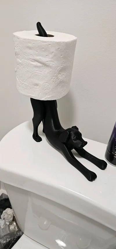 Stretching Dog toilet paper holder-Functional bathroom decor
