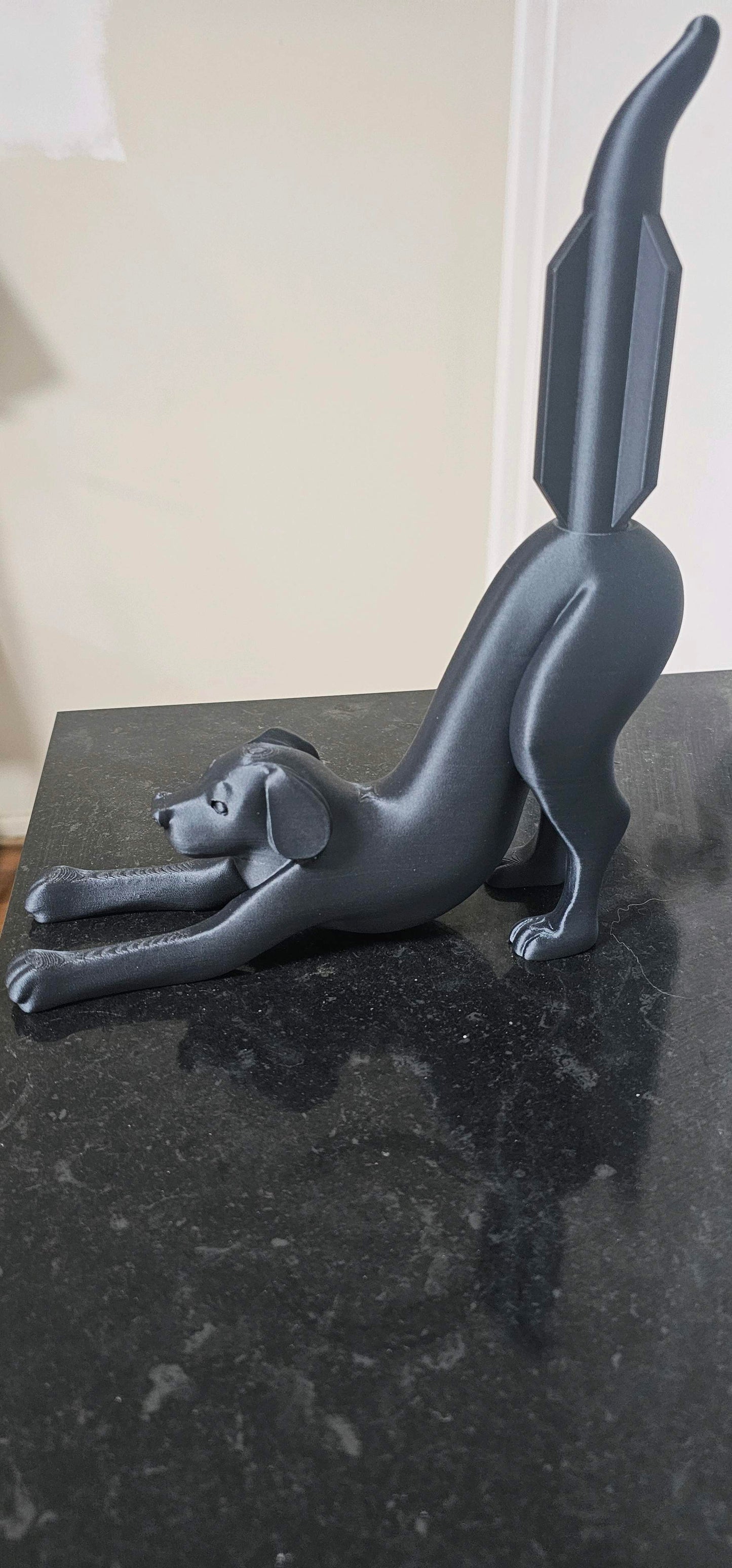 Stretching Dog toilet paper holder-Functional bathroom decor