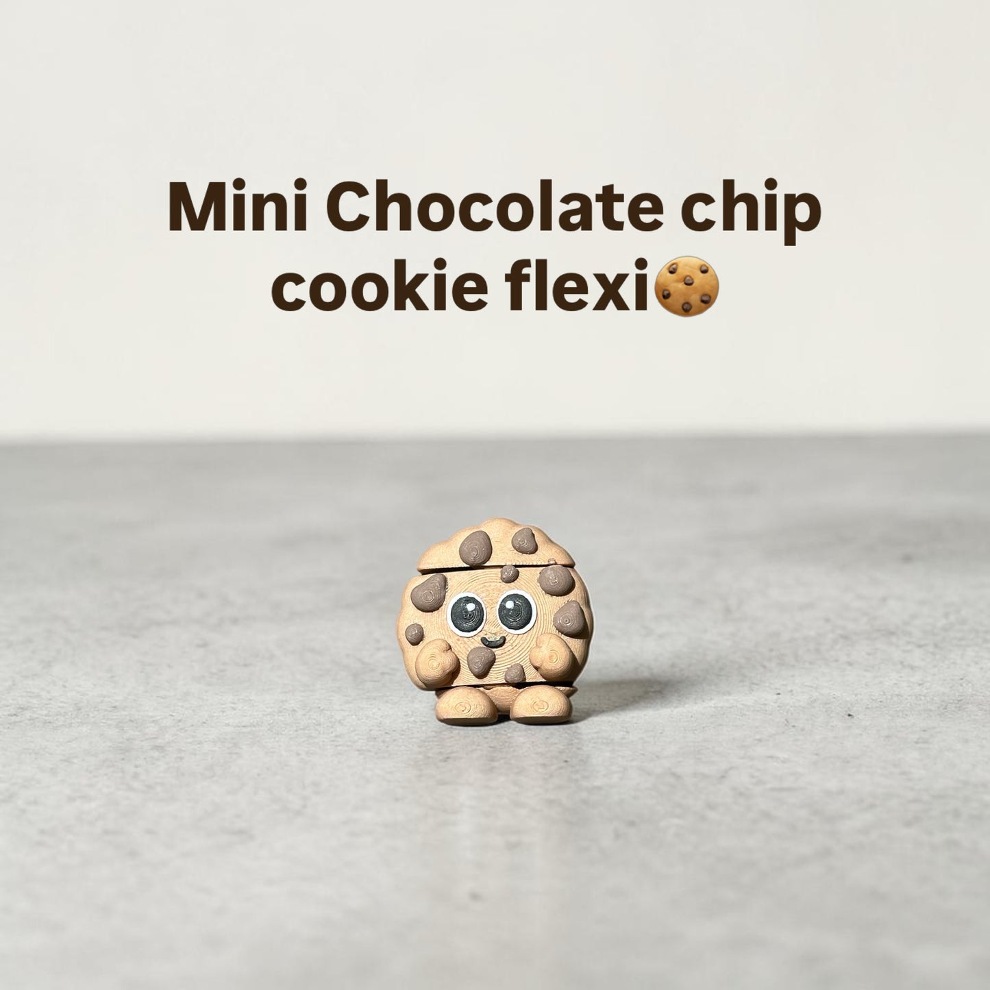 Mini Chocolate Chip Cookie Flexi – 1.5” Articulated 3D Printed Toy
