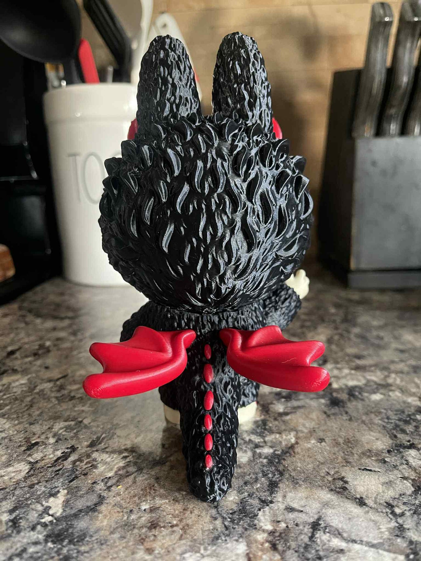 Angel/Devil monster with moving eyes, 3d printed figure,Collectible