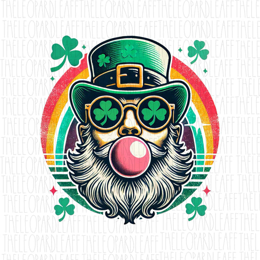 Retro St Patrick’s Day bubblegum,rainbow, DIGITAL DESIGN **PNG file for Sublimation**