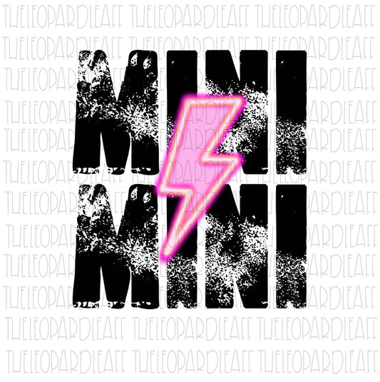 Mini mini pink bolt DIGITAL DESIGN **PNG file for Sublimation**