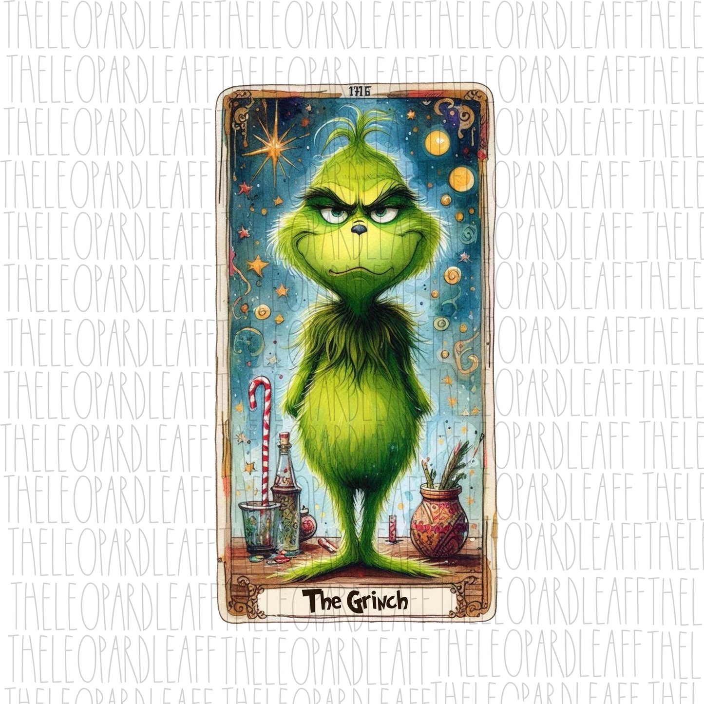 Tarot card The grinch, Christmas, DIGITAL DESIGN **PNG file for Sublimation**