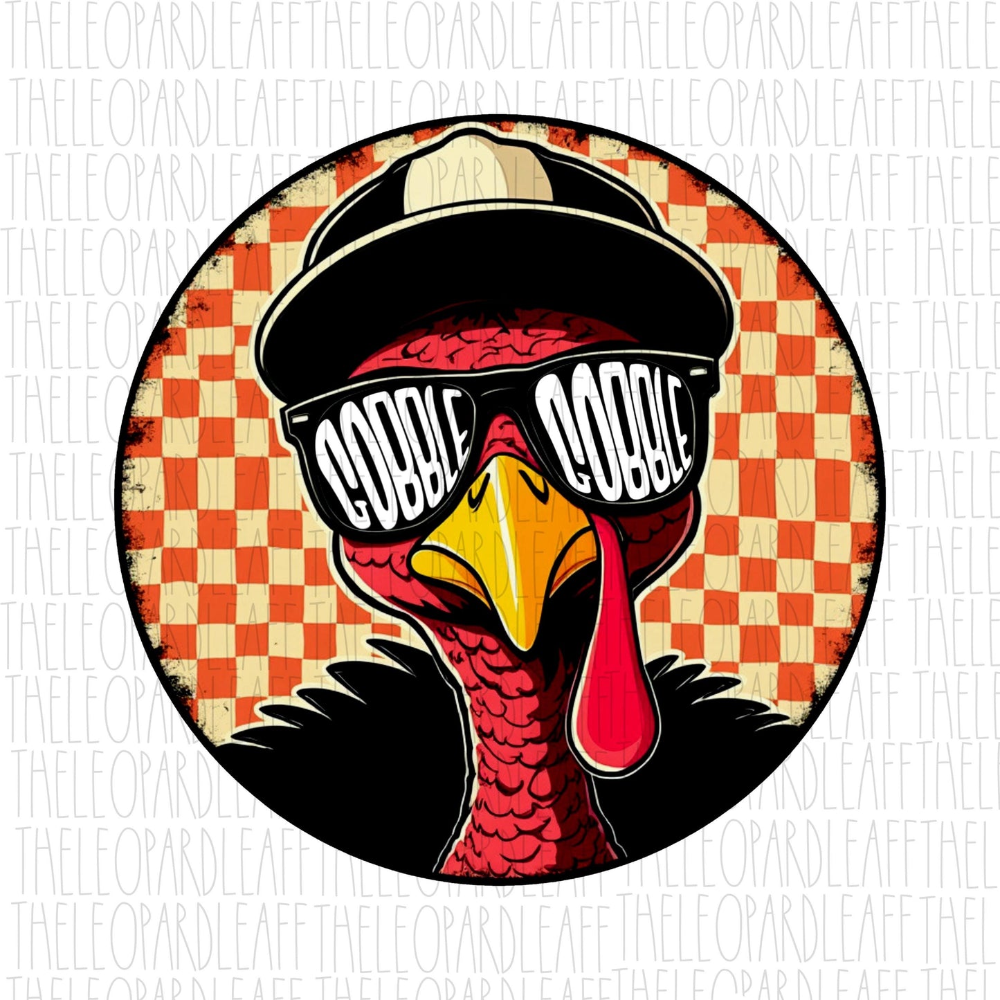 Gobble Gobble Turkey png, Thanksgiving, fall png, DIGITAL DESIGN **PNG file for Sublimation**