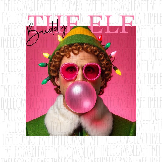 Buddy The Elf, bubblegum, Christmas, DIGITAL DESIGN **PNG file for Sublimation**