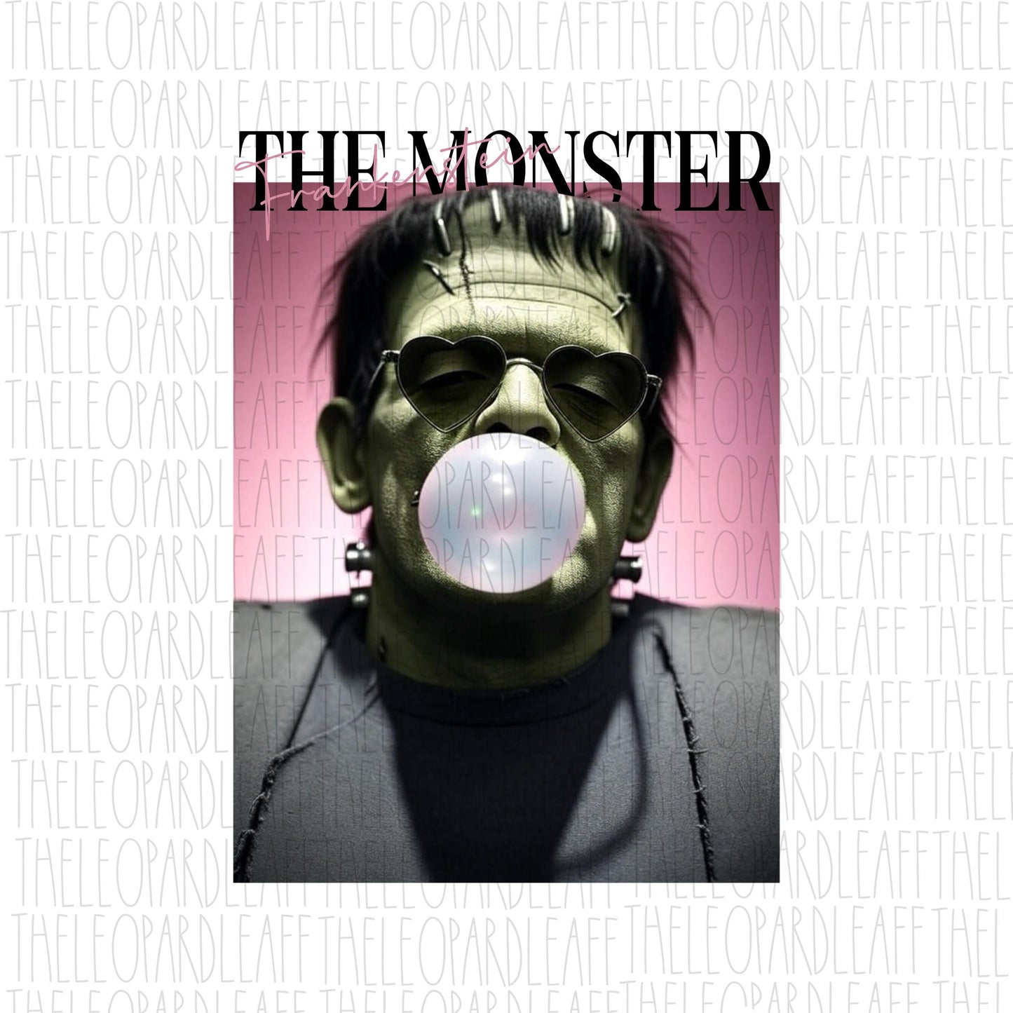 The Monster Frankenstein bubblegum, inspired by Frankenstein, Halloween, DIGITAL DESIGN **PNG file**