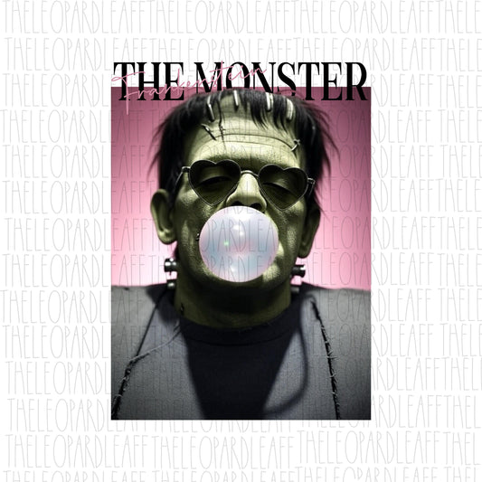 The Monster Frankenstein bubblegum, inspired by Frankenstein, Halloween, DIGITAL DESIGN **PNG file**